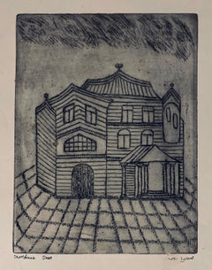 Etching of destroyed synagogue - Grodno, Belarus