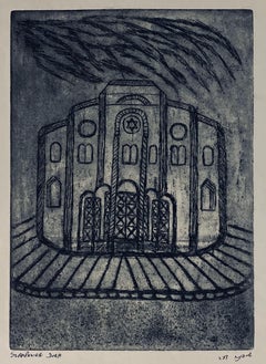 Etching of destroyed synagogue - Kovel, Ukraine