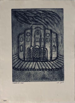 Etching of destroyed synagogue - Kovel, Ukraine
