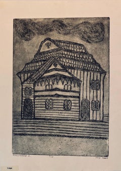 Grabado de sinagoga destruida - Volpa, Bielorrusia