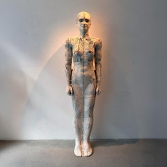 Life-Size Unique Hand-Painted Clay Sculpture, Modern Figurative Art, 2015s