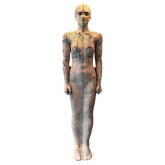 Life-Size Unique Hand-Painted Clay Sculpture, Modern Figurative Art, 2015s
