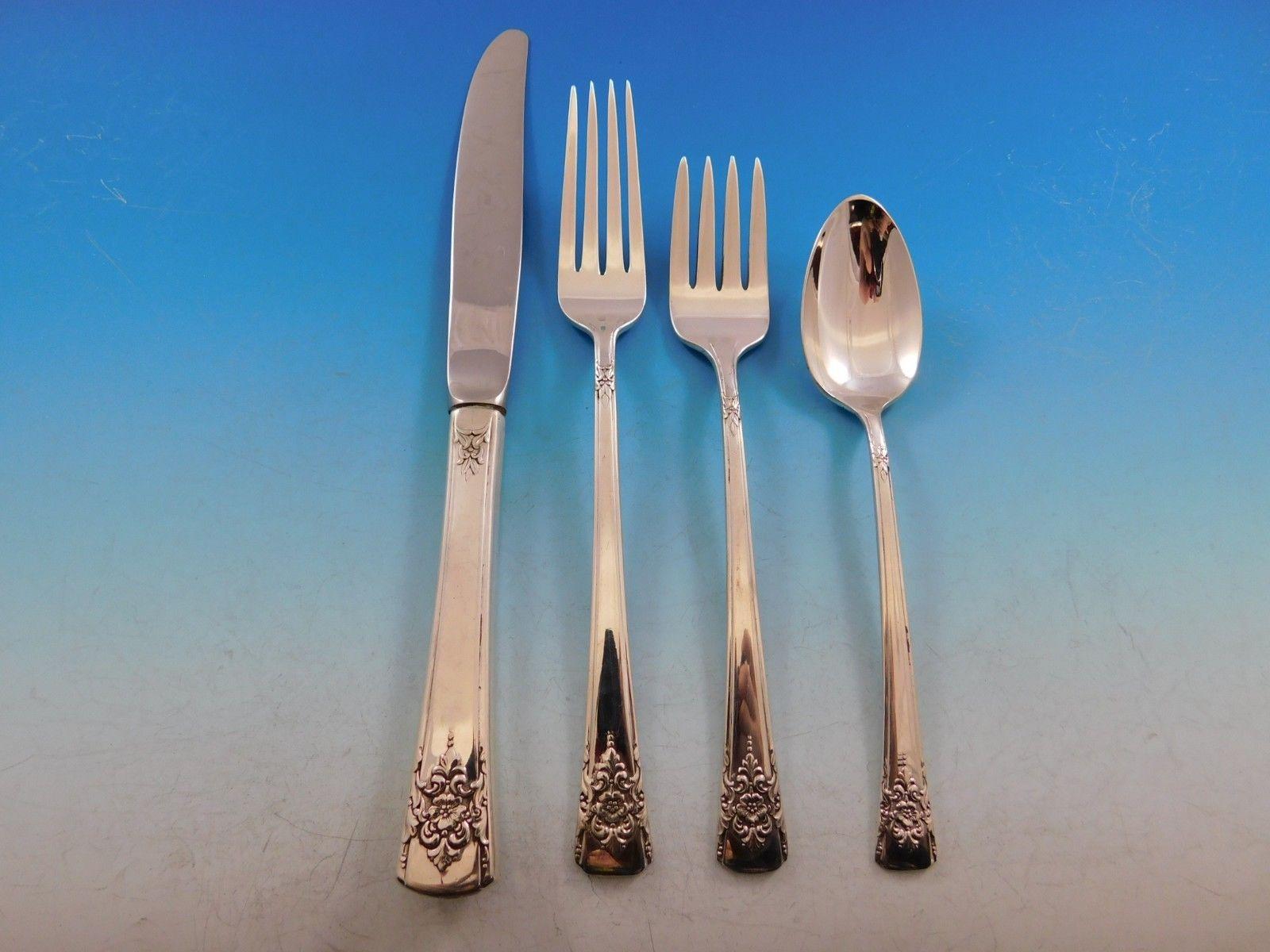 Beautiful Dorchester by International sterling silver flatware set of 48 pieces. This set includes:

8 knives, 8 3/4