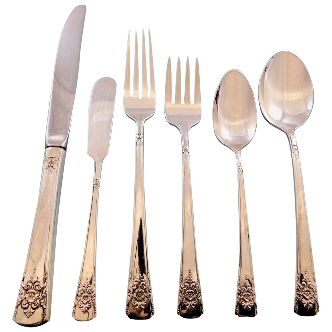 Dorchester by International Sterling Silver Flatware Set for 8 Service 48 Pieces For Sale