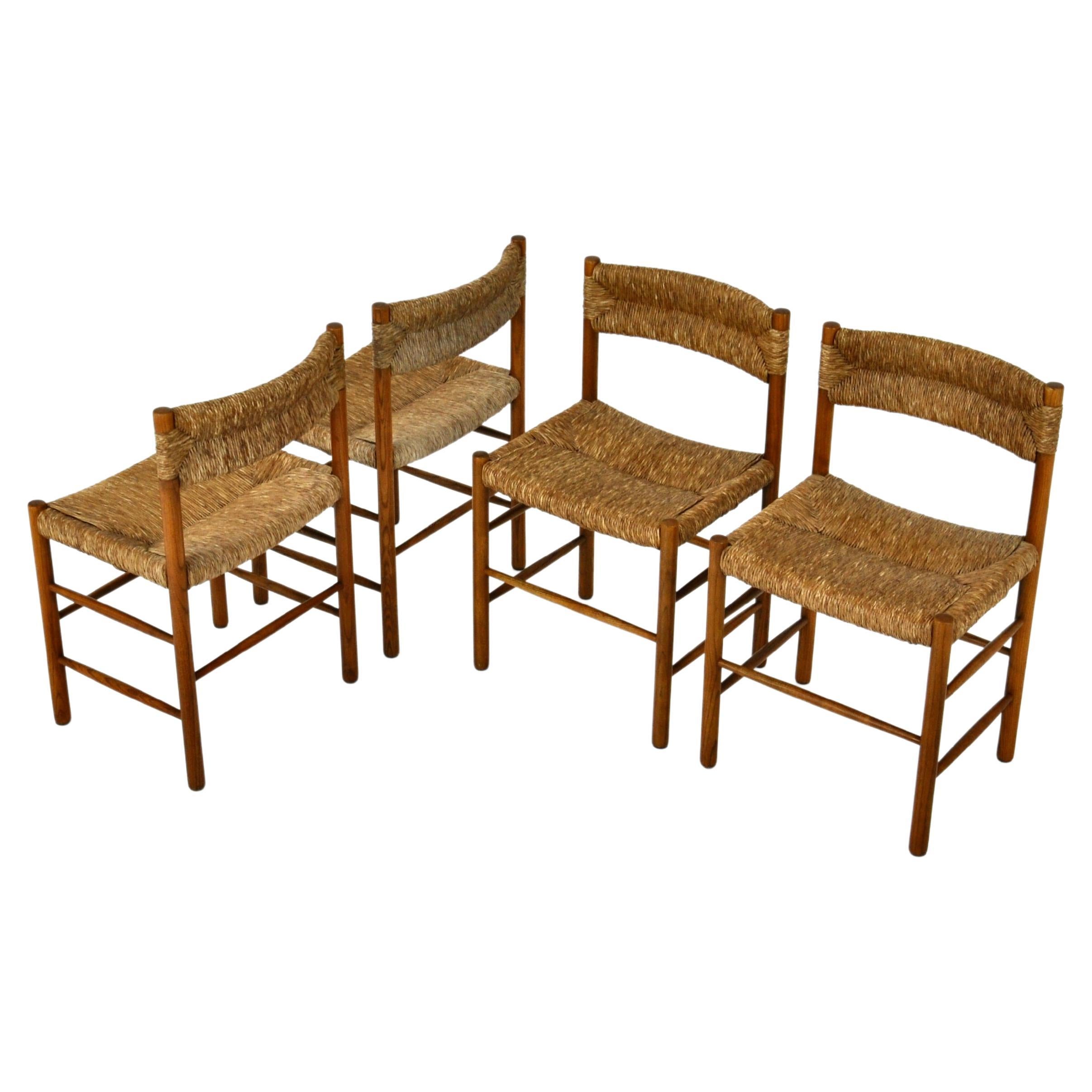 Dordogne Chairs by Charlotte Perriand for Sentou, 1950s, Set of 4