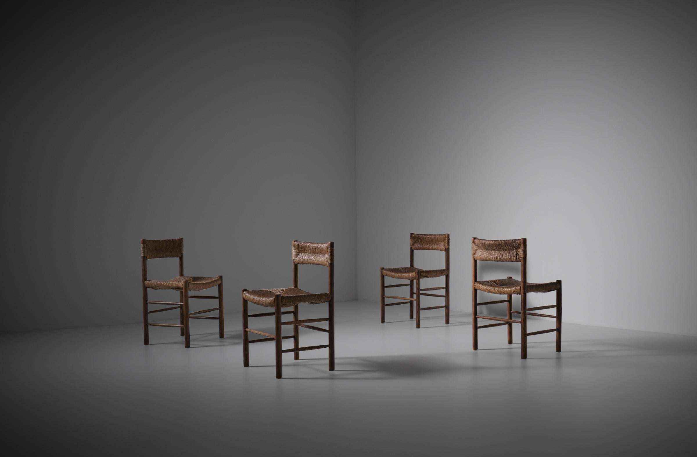 French Dordogne Dining Chairs by Sentou, France, 1950s