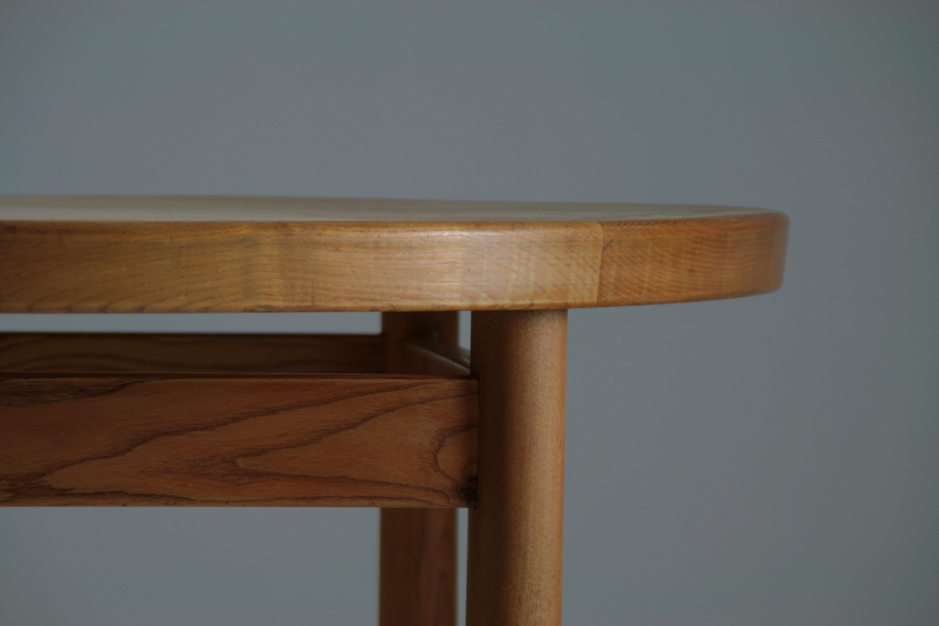 Ash Dordogne model round table by Robert Sentou, France For Sale