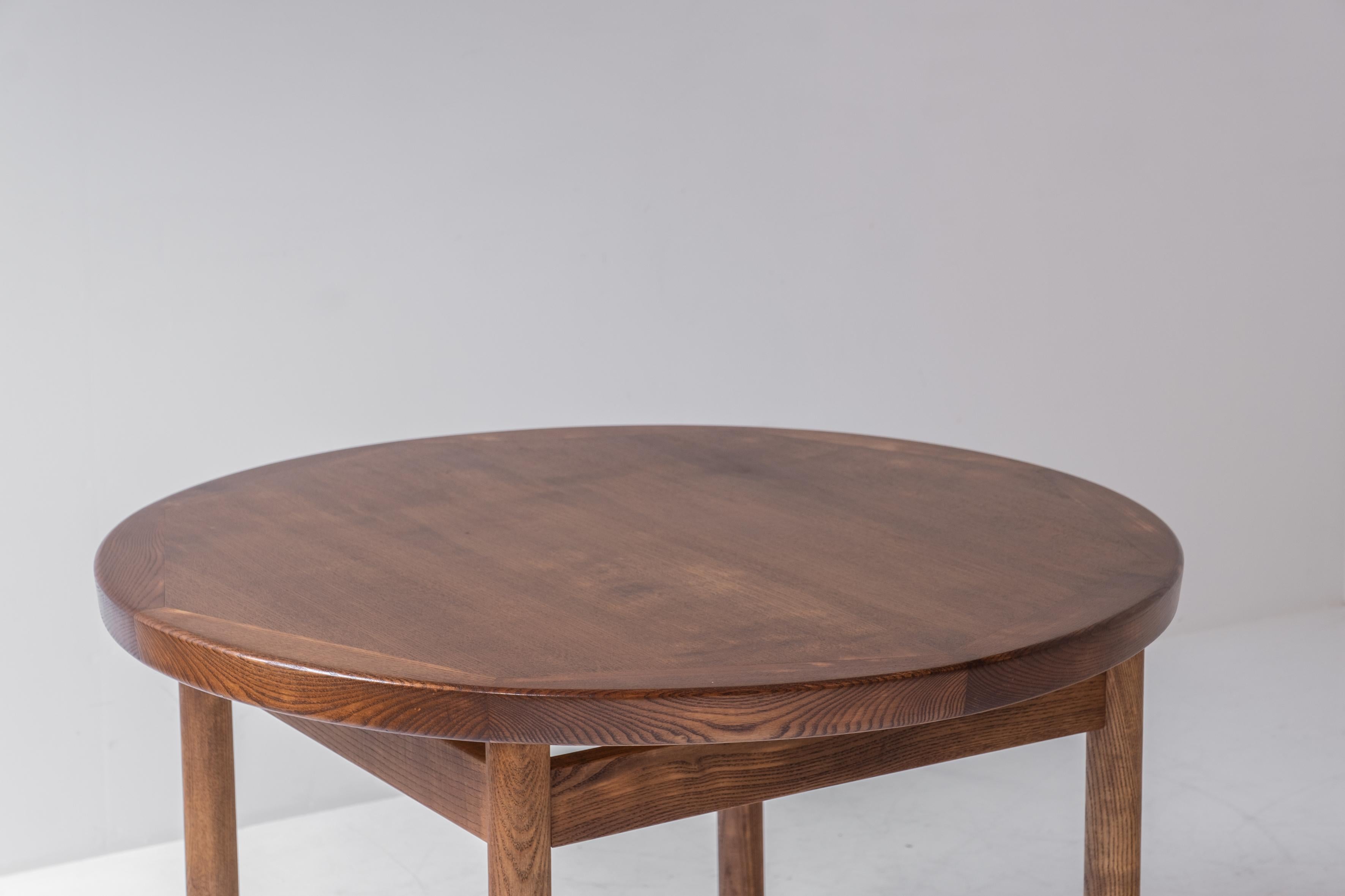 Mid-Century Modern ‘Dordogne’ Round Dining Table by Charlotte Perriand for Sentou, France 1950s