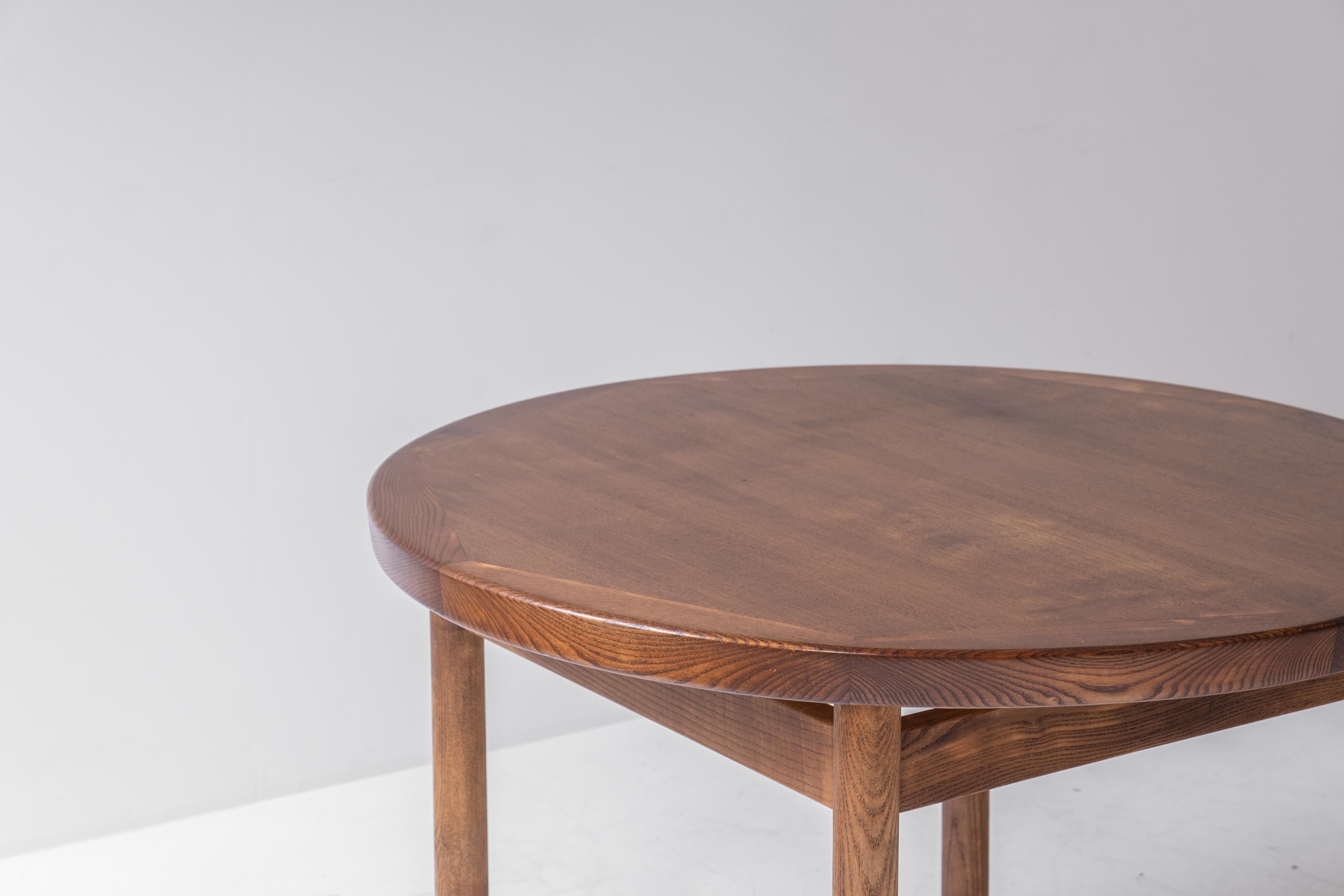 French ‘Dordogne’ Round Dining Table by Charlotte Perriand for Sentou, France 1950s