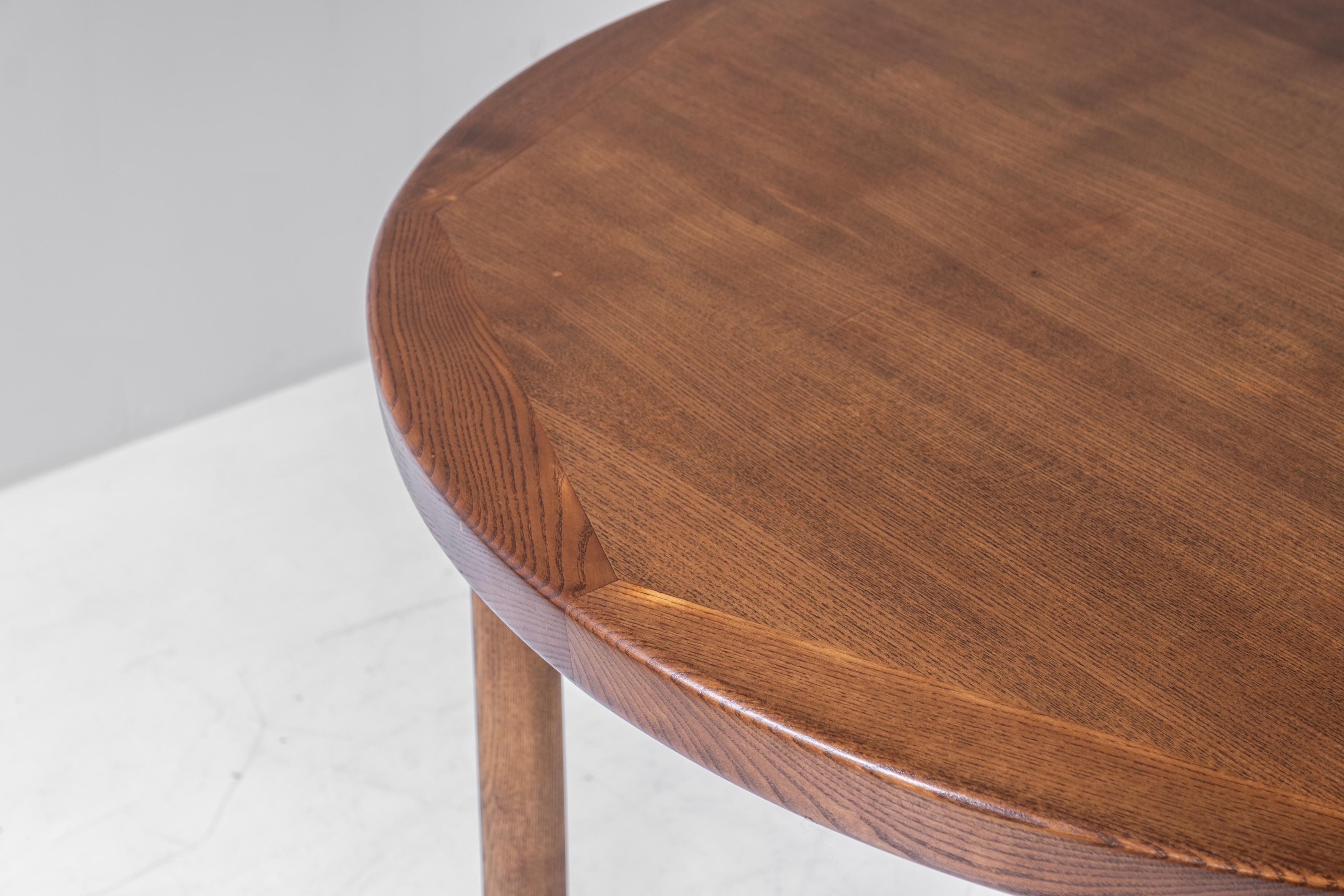 Mid-20th Century ‘Dordogne’ Round Dining Table by Charlotte Perriand for Sentou, France 1950s