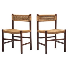 “Dordogne” style Chairs with Woven Papercord Seats and Backs, Europe ca 1960s
