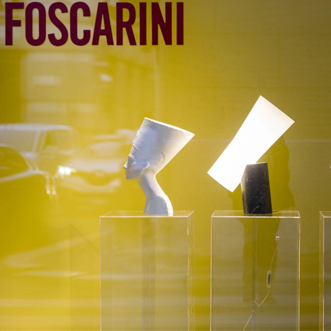 Polished Dordoni ‘Nile’ Blown Glass and Black Marquina Marble Table Lamp For Foscarini For Sale