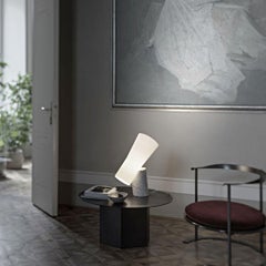 Lámpara de mesa «Nile» de Dordoni, de cristal soplado y mármol blanco de Carrara, para Foscarini