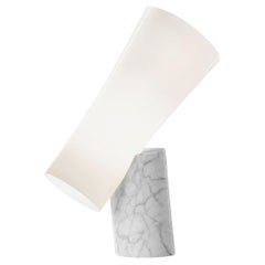 Lámpara de mesa «Nile» de Dordoni, de cristal soplado y mármol blanco de Carrara, para Foscarini