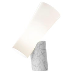 Dordoni ‘Nile’ Blown Glass and White Carrara Marble Table Lamp For Foscarini