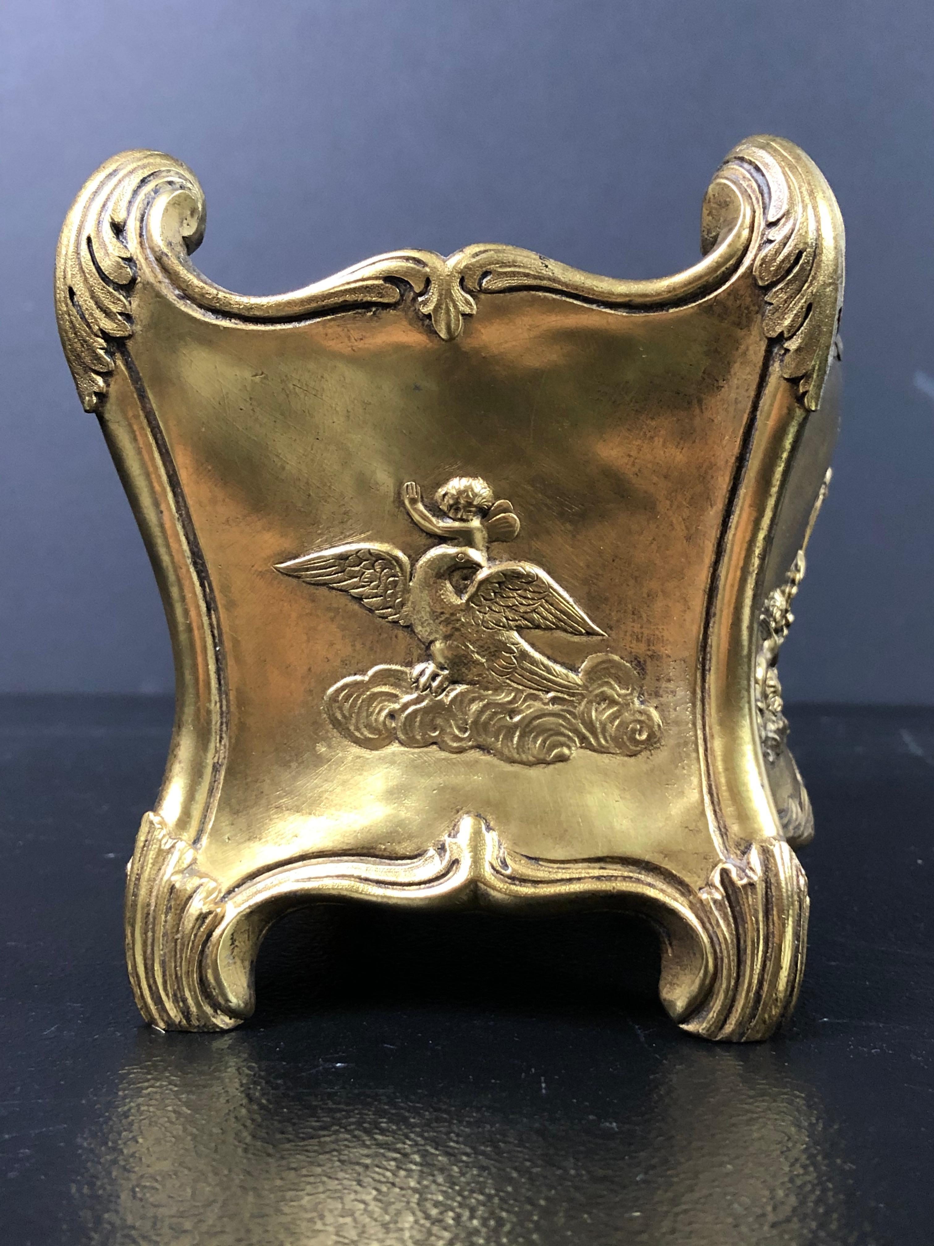 French Gilt Bronze Cachepot Planter For Sale 2