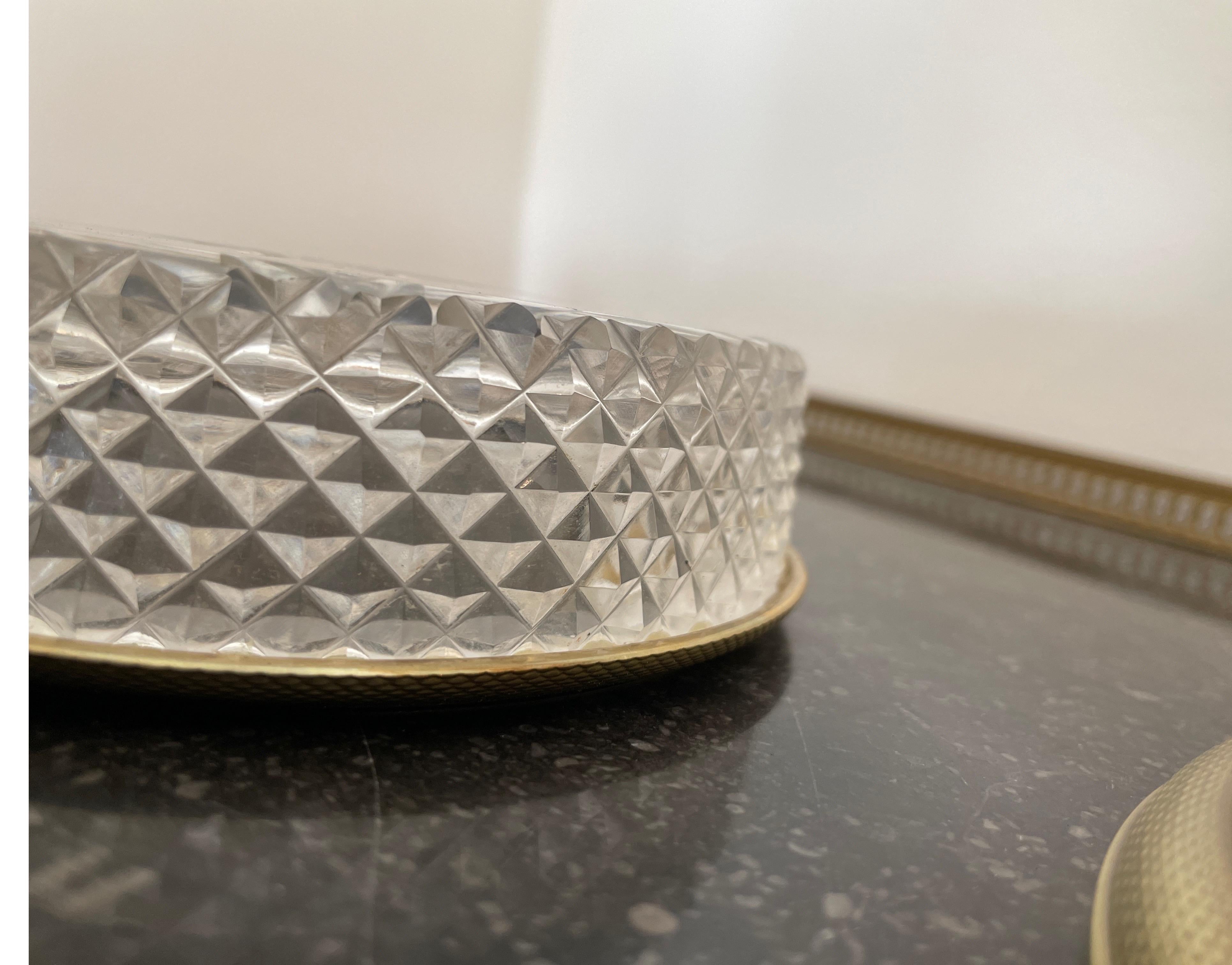 Dore Bronze & Cut Crystal French Wine Coaster 4