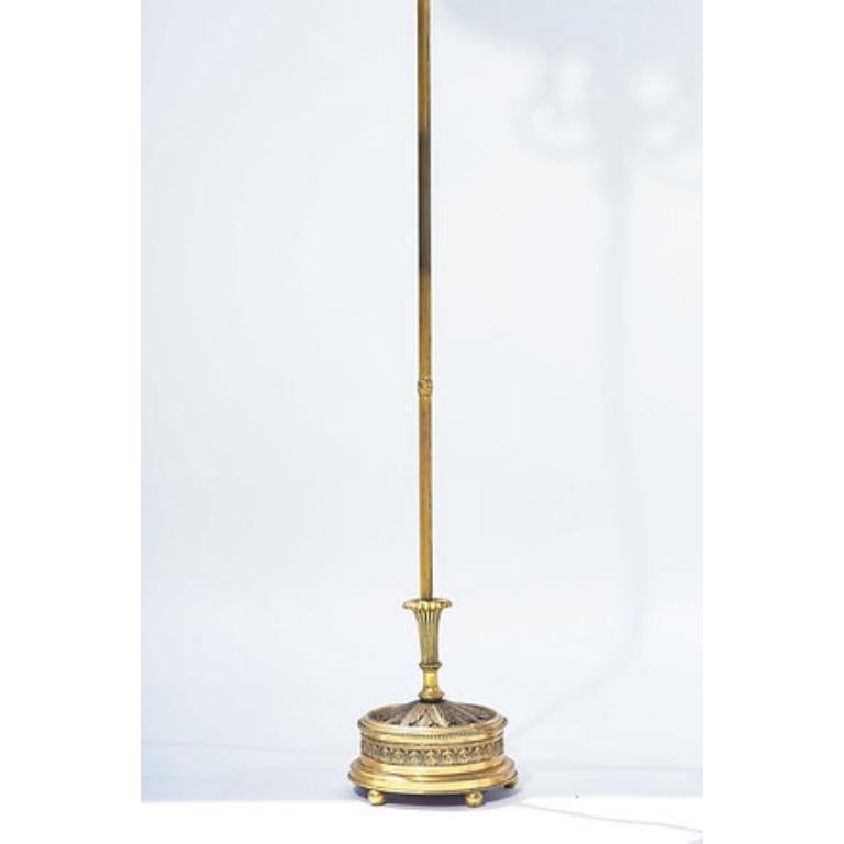Americano Lampade da terra in bronzo Doré E. F. A., 20° secolo in vendita