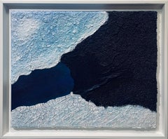 Arctic 2: Abstract Canvas Painting in Acrylic and India Ink