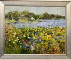 Inn on the Lake, original impressionist marine landscape