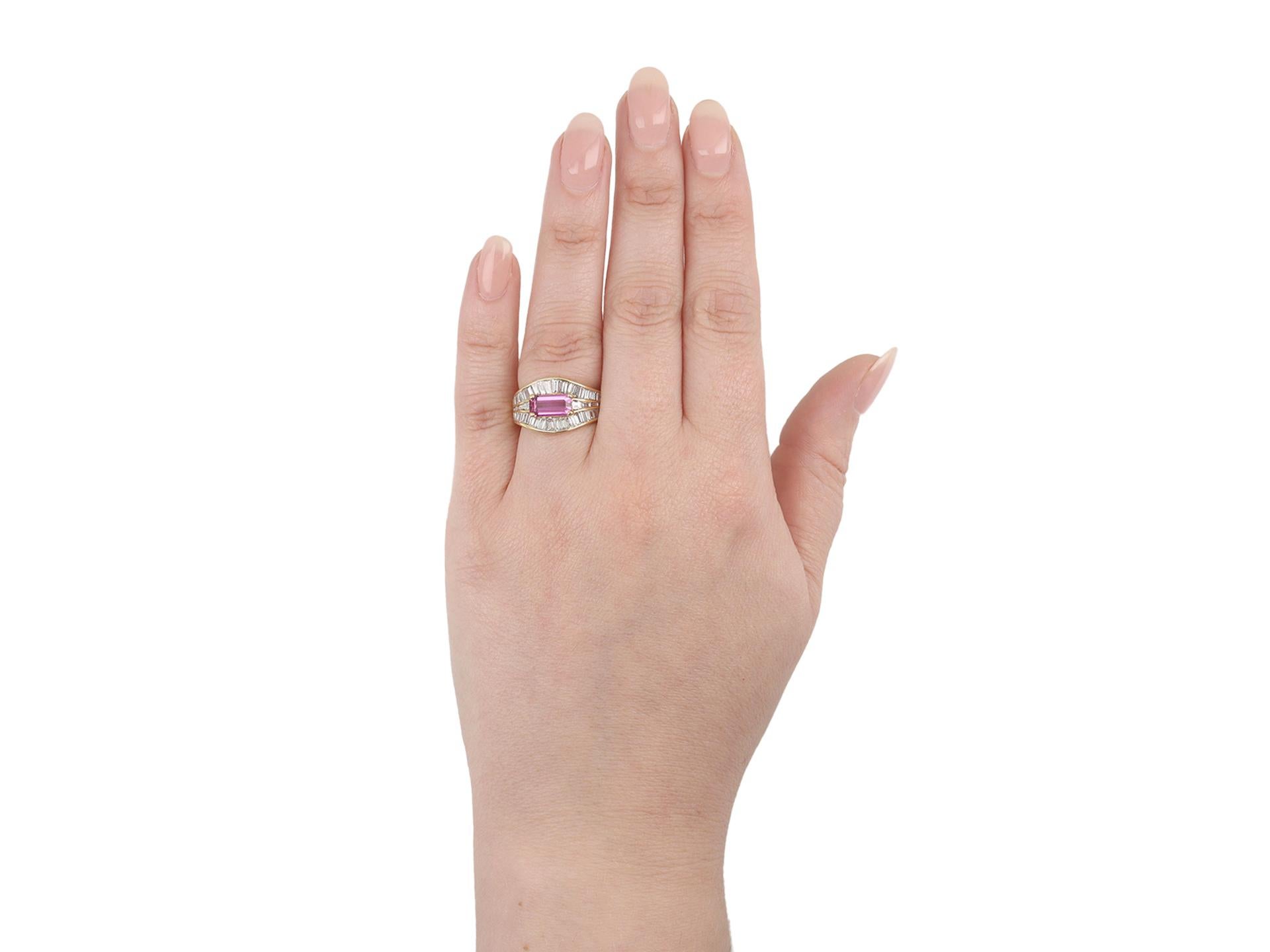 Retro Dorfman Topaz and Diamond Cluster Ring, American, Circa 1980. For Sale