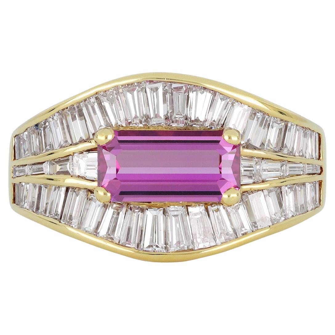 Dorfman Topaz and Diamond Cluster Ring, American, Circa 1980.