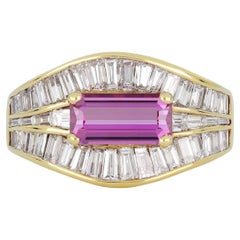 Dorfman Topaz and Diamond Cluster Ring, American, Circa 1980.