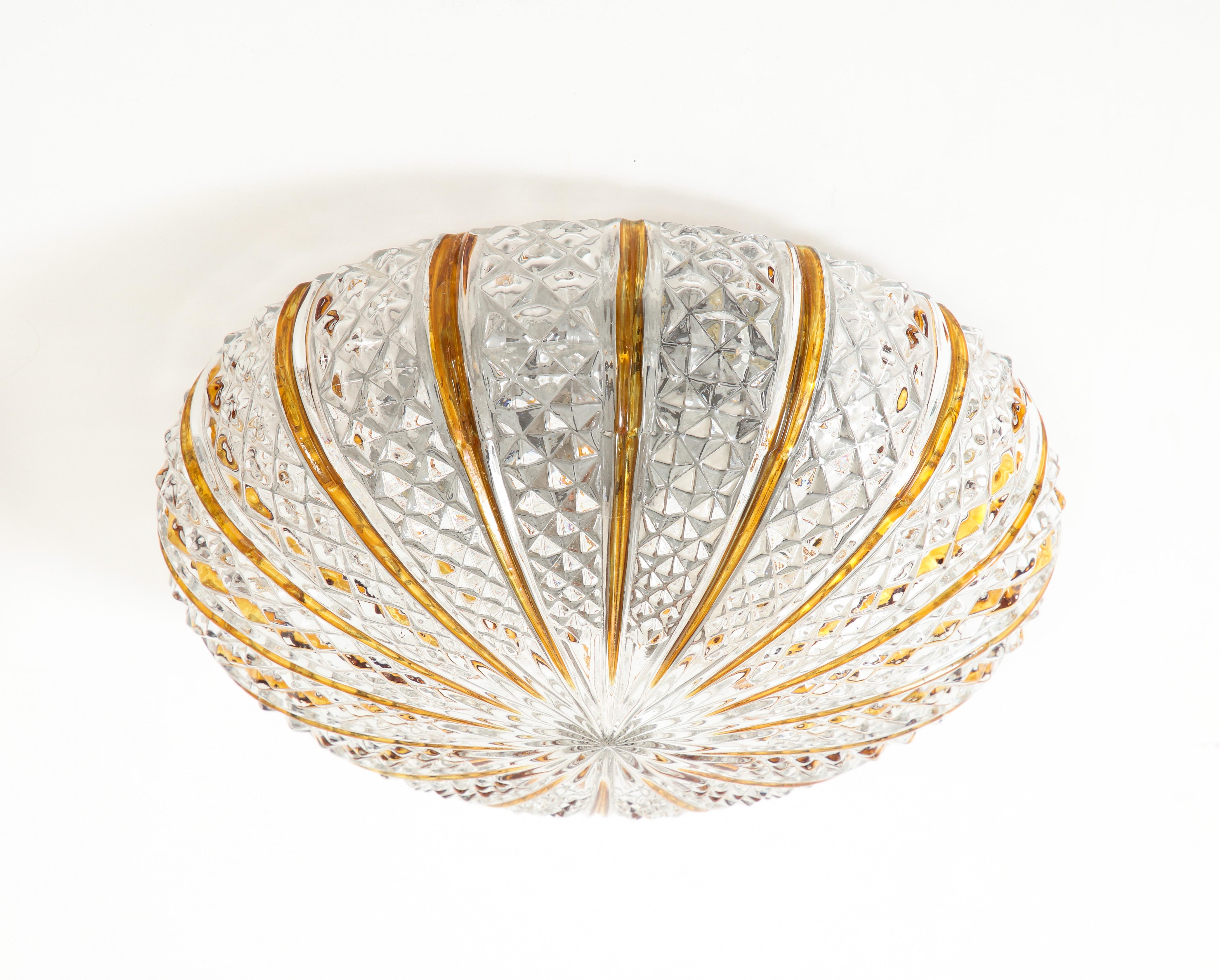 Doria Art Glass, Amber Accent Sconces For Sale 4