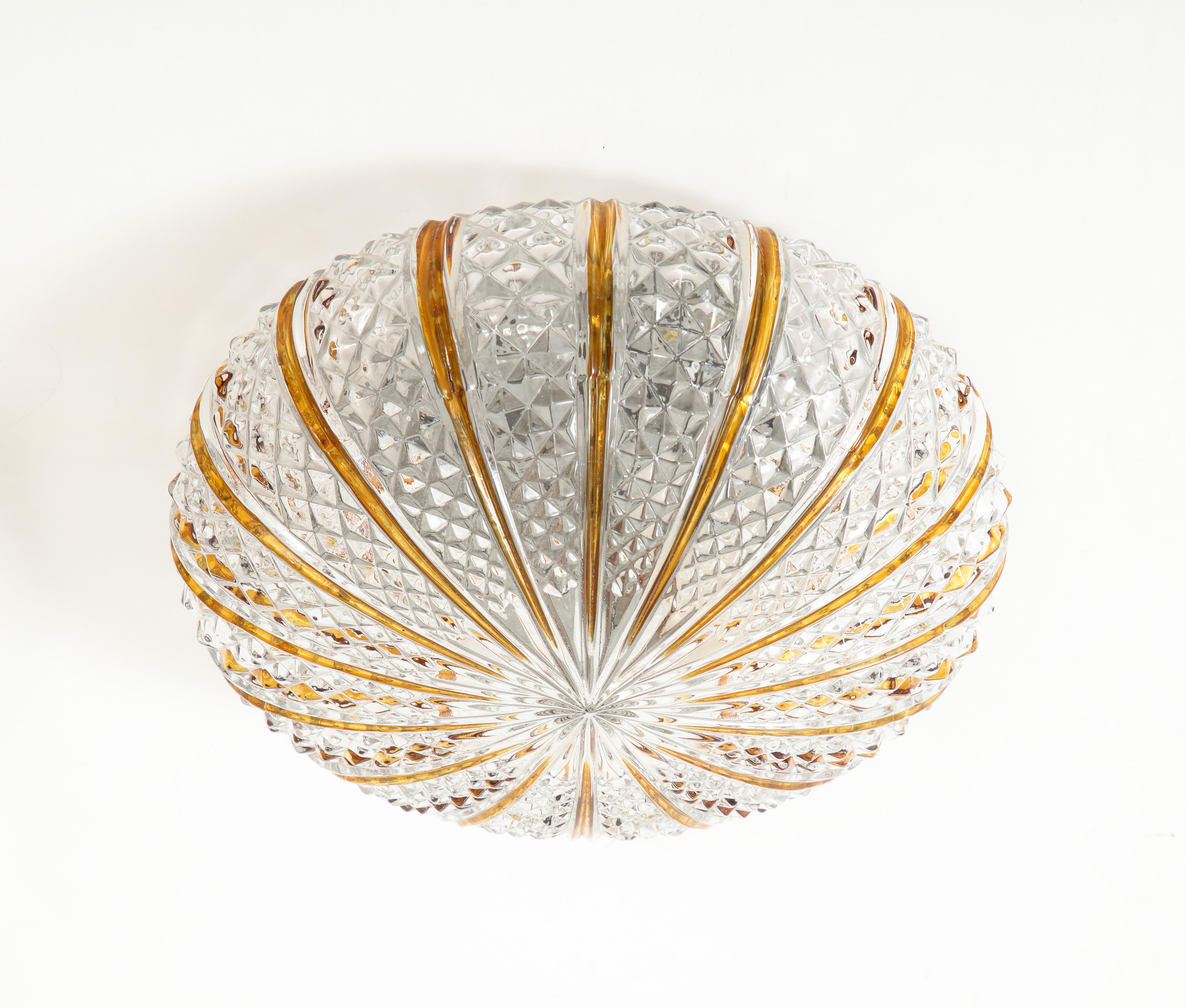 Doria Art Glass, Amber Accent Sconces For Sale 5