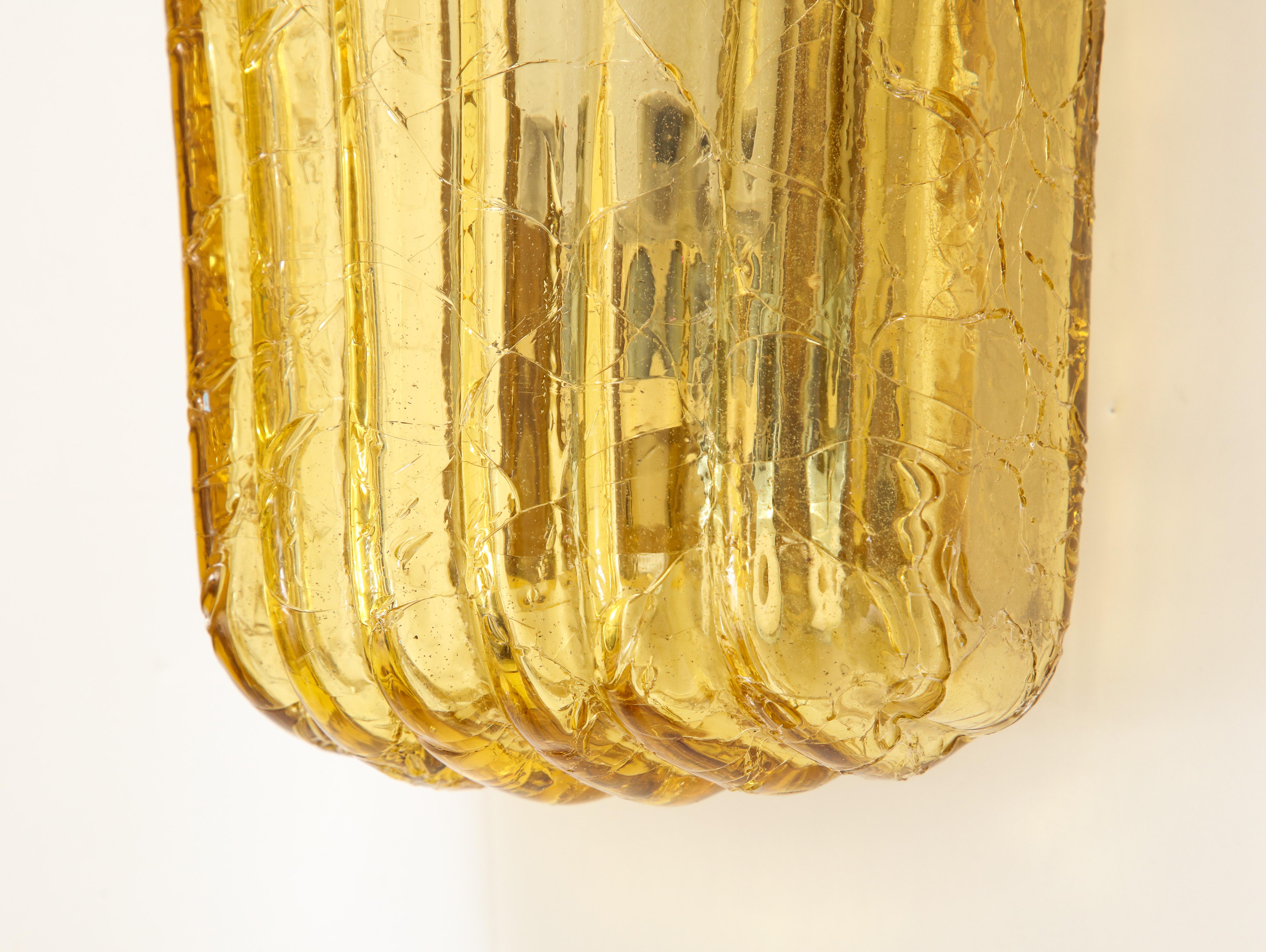 Doria Art Glass Amber Sconces For Sale 5