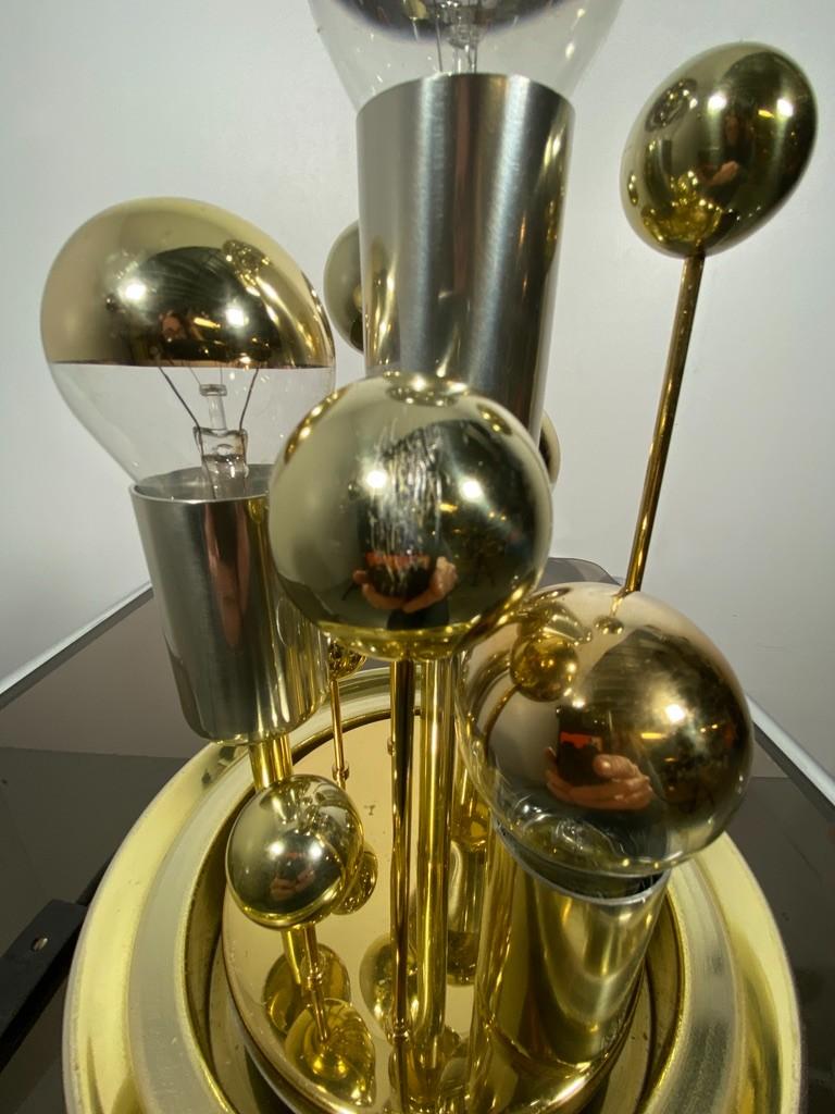 Brass Doria Big Ball -space age- table or floor lamp For Sale