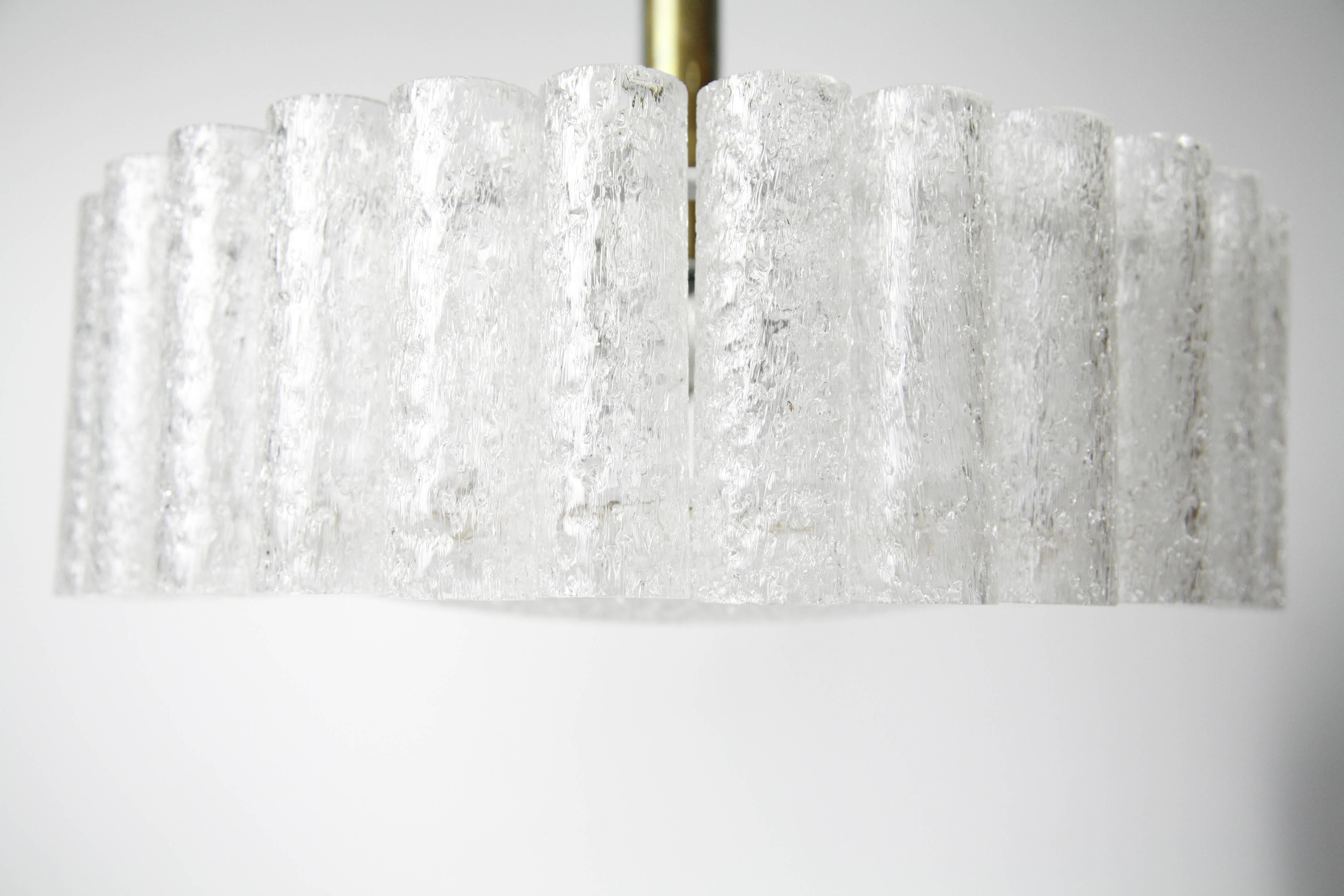 Doria Chandelier Tube Glass, 1960s For Sale 3