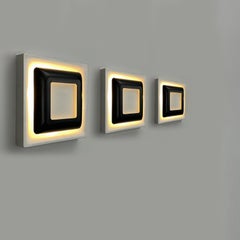 Doria Cubic BW MidCentury Wall, Ceiling, Sconces Lights, 1960s, Germany