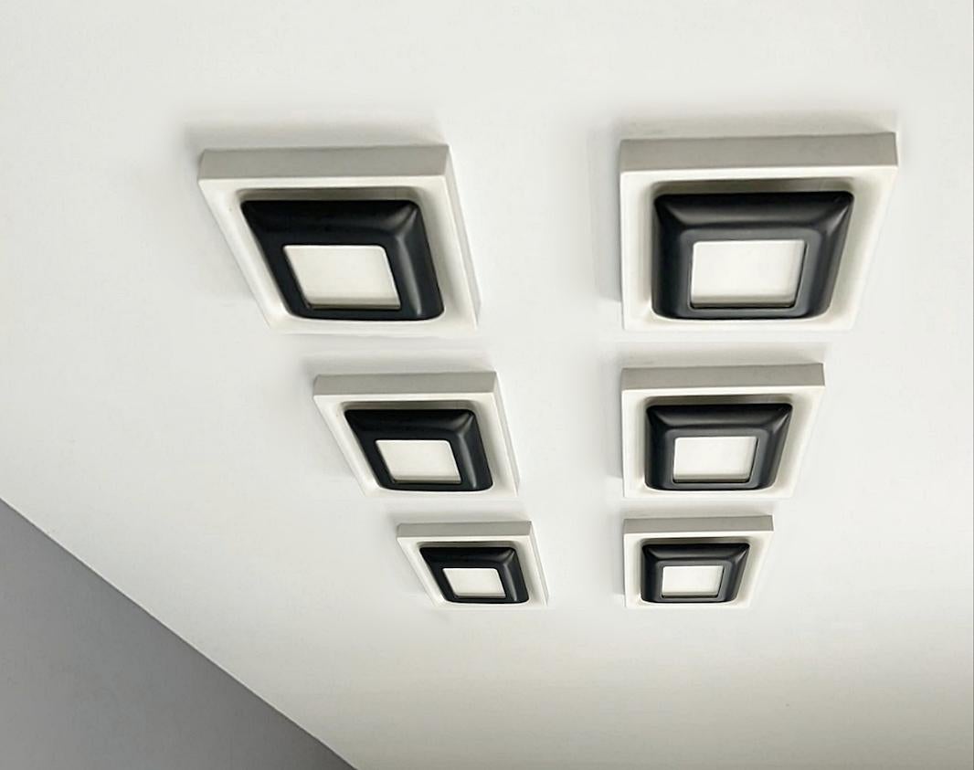 Lámparas de pared, techo y apliques Doria Cubic BW de mediados de siglo, años 60, Alemania en Bueno estado para la venta en Biebergemund, Hessen