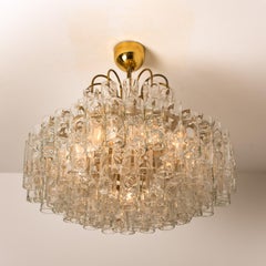 Doria Five-Tiers Blown Glass and Brass Chandelier, 1960