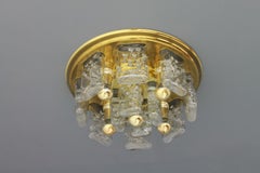 Einbaulüster-Kronleuchter "Doria" aus Messing und Glas, 1960er Jahre