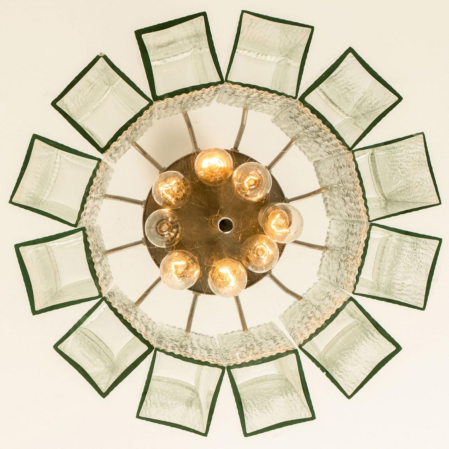 Ciondolo Doria in vetro e cromo, Germania 1960 In condizioni buone in vendita a Rijssen, NL