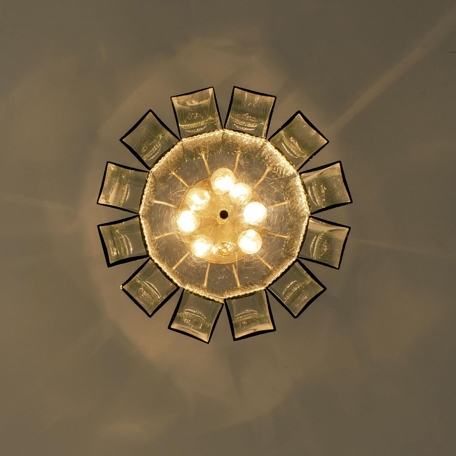 Metà XX secolo Ciondolo Doria in vetro e cromo, Germania 1960 in vendita