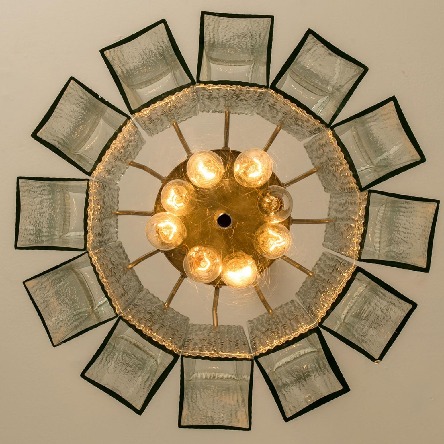 Vetro Ciondolo Doria in vetro e cromo, Germania 1960 in vendita