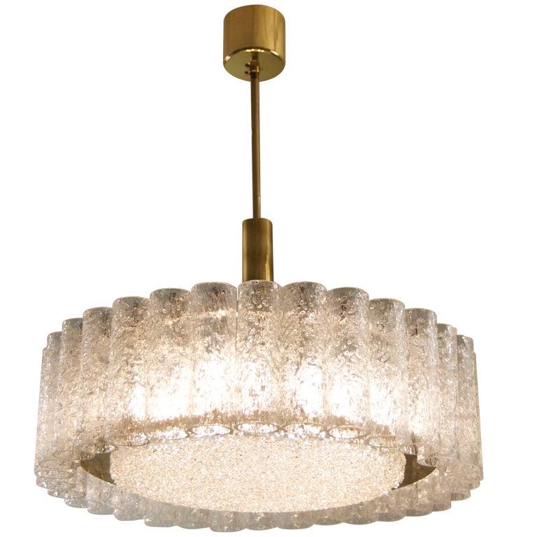 Doria Glass Tube Chandelier For Sale 3