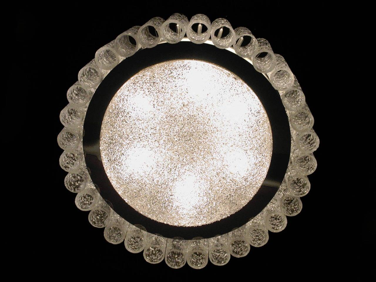 Doria Glass Tube Chandelier For Sale 1