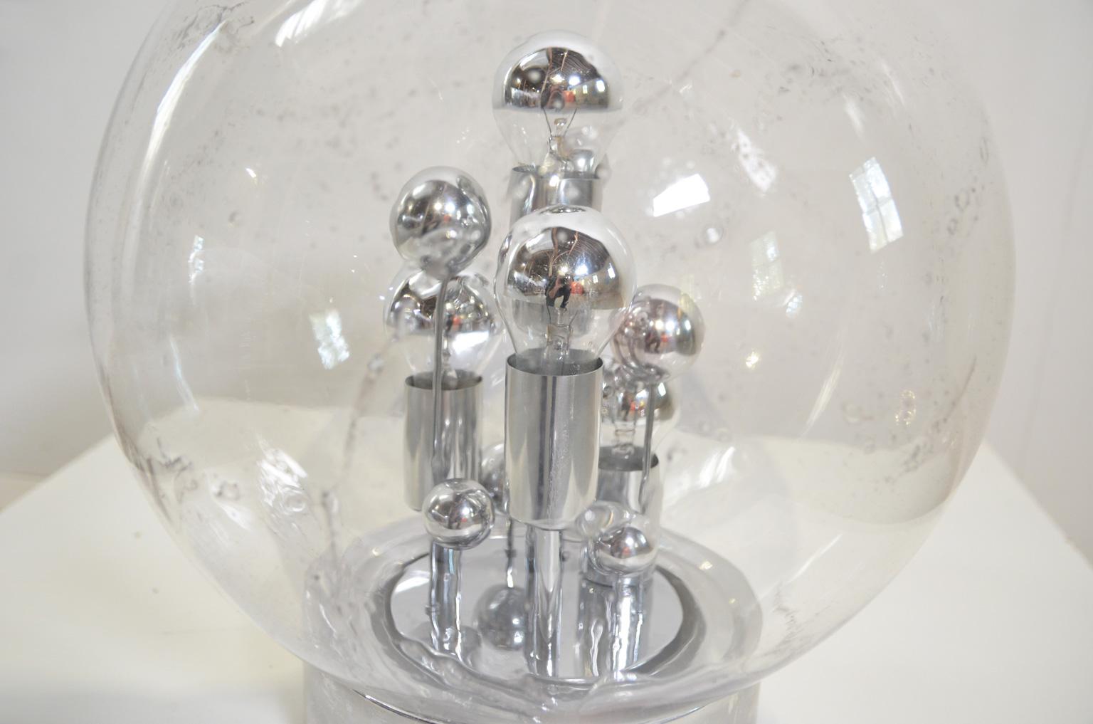 Tischlampe aus mundgeblasenem Glas von Doria, Deutschland im Angebot 2