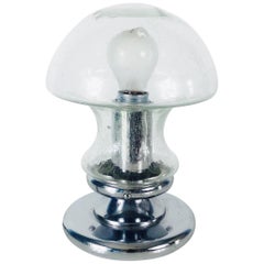 Tischlampe aus Eisglas von Doria, ca. 1970er Jahre