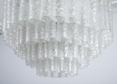 Doria Leuchten Crystal Iced Glass Tubular Ceiling Lamp