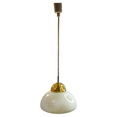Doria Leuchten Germany Vintage, 1970s Glass Globe Pendant Light