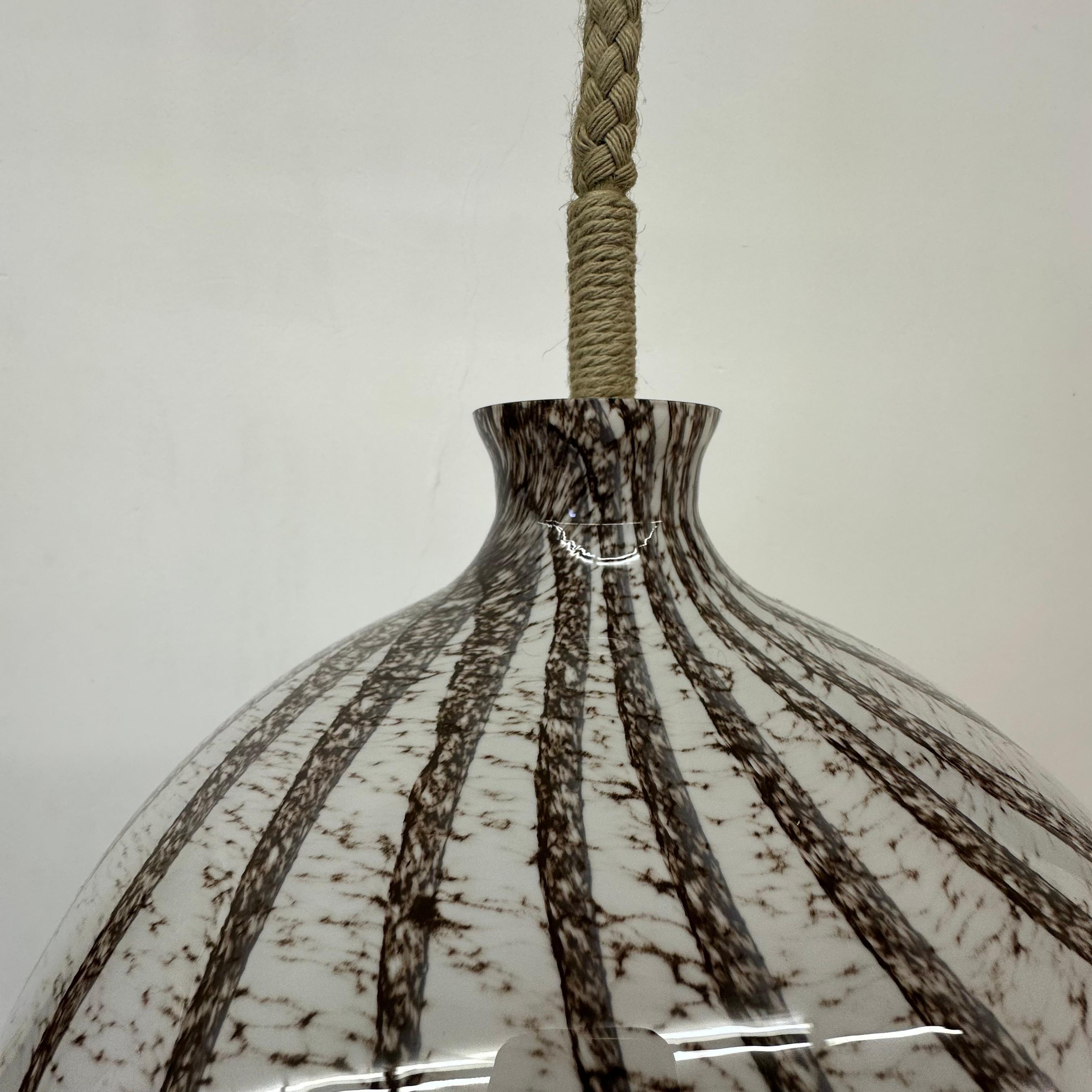 Doria Leuchten glass hanging lamp , 1970s For Sale 3