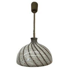 Lampada a sospensione in vetro Doria Leuchten , anni '70
