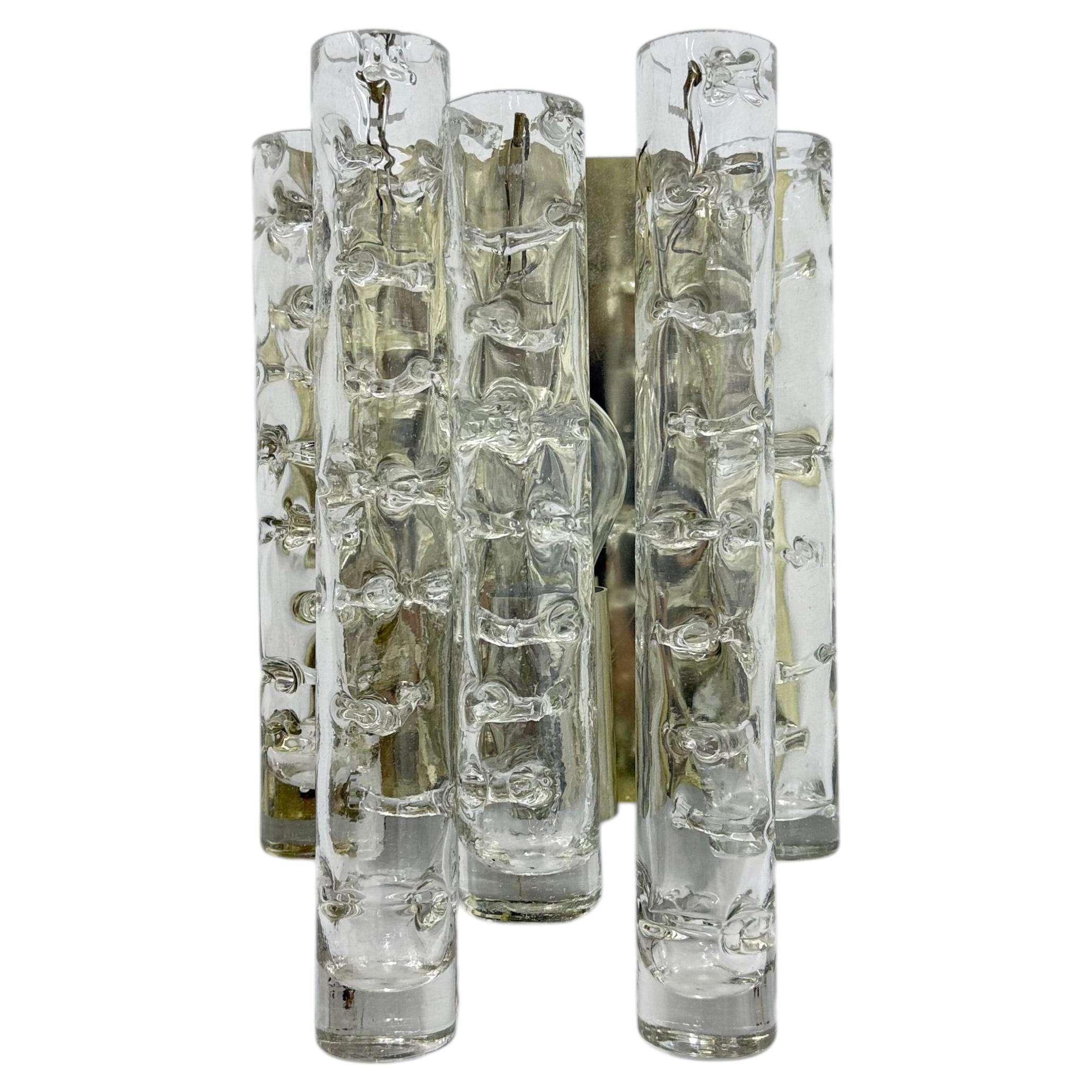 Doria Leuchten glass wall lamp sconce , 1970s