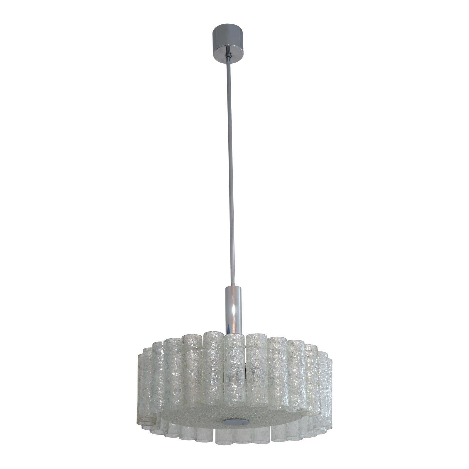 Doria Leuchten Ice Glass Chandelier