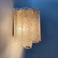 Doria Leuchten ice glass tube wall lamp , 1970s